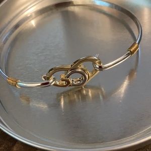 Gold and silver clasp bracelet